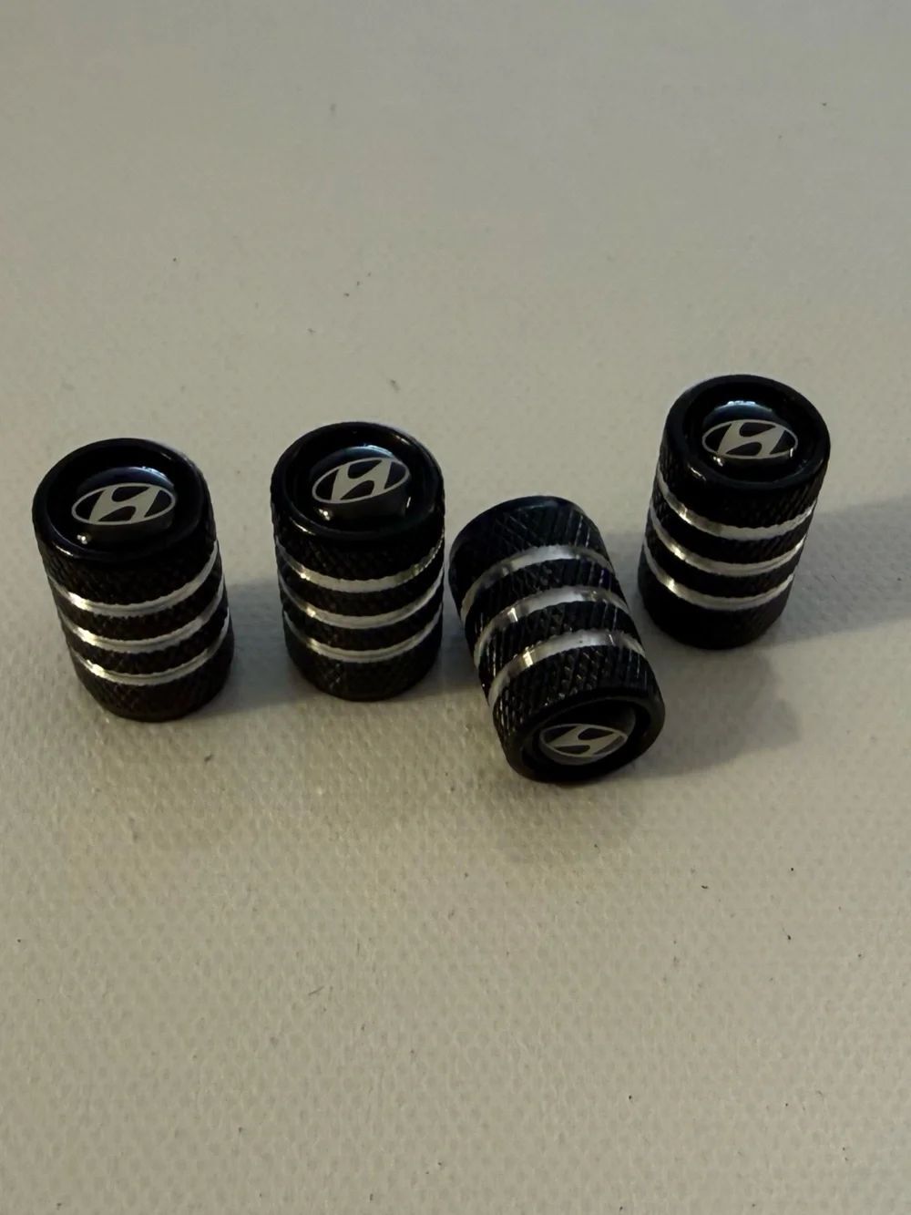 Hyundai Valve Stem Caps in Black Set of 4 NWT